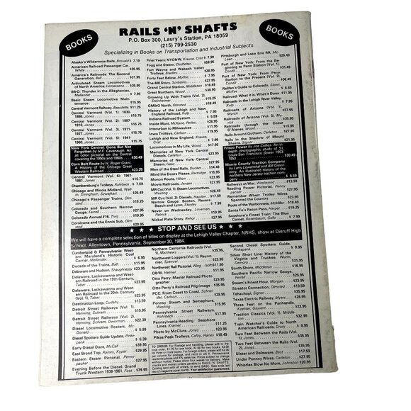 Trains Magazine of Railroading September 1984 u Tourist and Tonnage - Picture 2 of 6